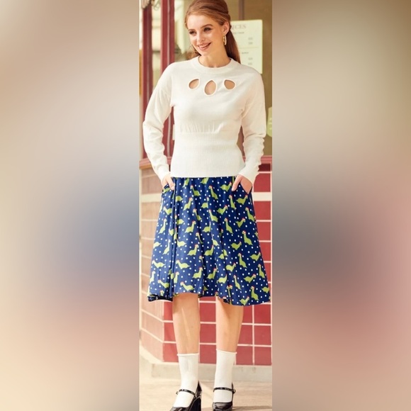 NWT MODCLOTH SLICE OF LIFE IVORY SWEATER Sz. 3X - Picture 2 of 9